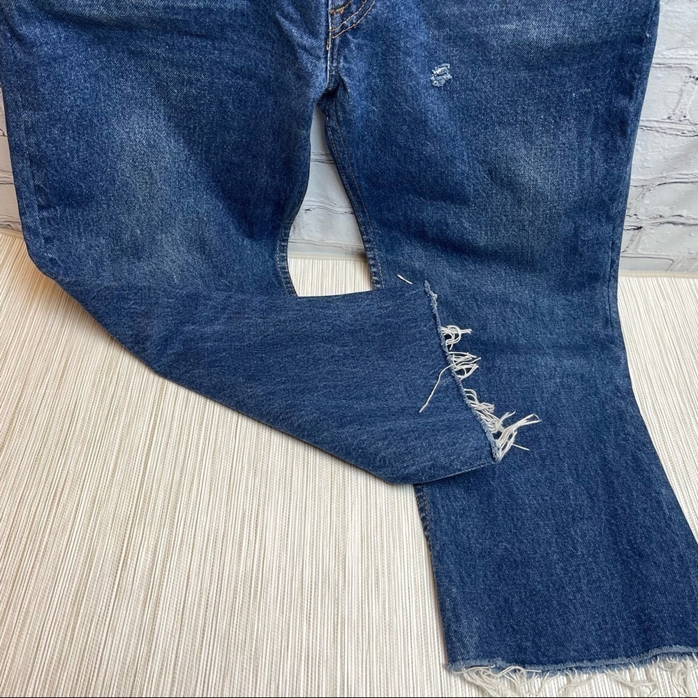 New Re/Done X levi’s 70’s super crop boot - indigo size 26 - Picture 11 of 14